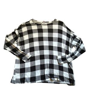 Plaid Long Sleeve Top🖤🤍